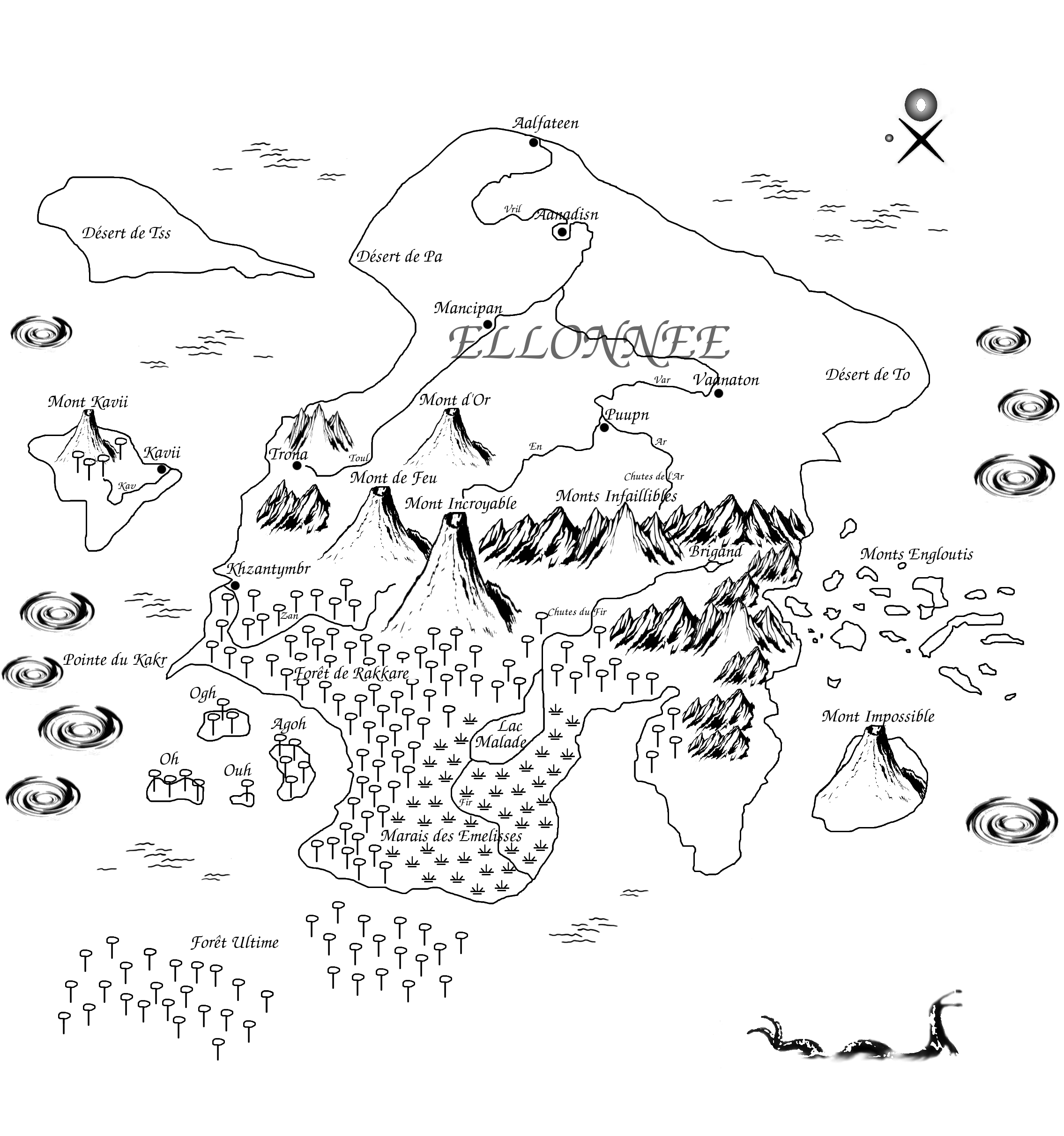 Onde -- carte du continent